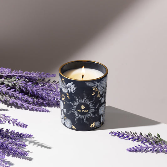 Mivaa Scented Candles with Lavender Vanilla Fragrance